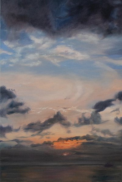 三文鱼云，2011 年（布面油画） 作者 安东尼娅·迈亚特