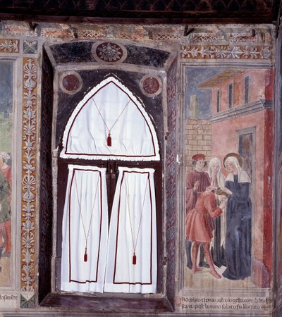 Life of St. Francesca Romana : A hunchback is healed by the saint (Fresco 作者 罗马安东尼奥