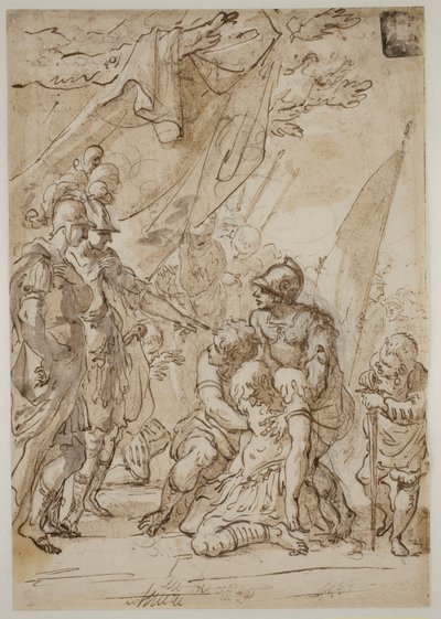 亚历山大与大流士的尸体（？） 作者 Pietro da Cortona