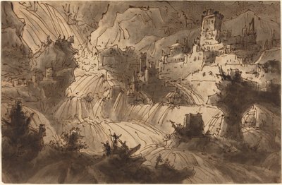 山洪暴发淹没城市 作者 安东尼奥·巴索利（Antonio Basoli）