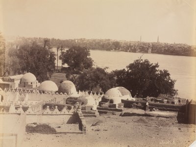 Asyut，从山上眺望，c。 1870年-1880年。 作者 安东尼奥·比托（Antonio Beato）