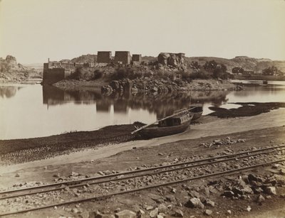 Philae, view of the East Bank of the Nile, northwest 作者 安东尼奥·比托（Antonio Beato）