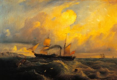 伊莎贝尔二世，西班牙皇家海军的第一艘螺旋蒸锅 作者 安东尼奥·布鲁加达（Antonio Brugada）