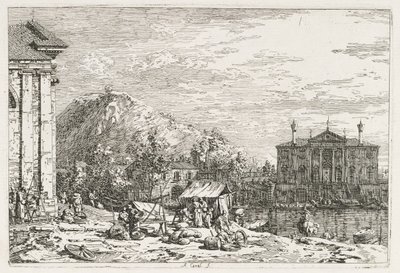 风景：河外的城市，1735-1746年。 作者 乔瓦尼·安东尼奥运河（Canaletto）