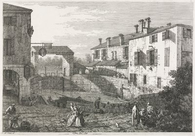 视野：多洛运河锁，1735-1746年。 作者 乔瓦尼·安东尼奥运河（Canaletto）