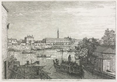 风景：多洛港口，1735-1746年。 作者 乔瓦尼·安东尼奥运河（Canaletto）