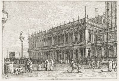 视图：图书馆，威尼斯，1735-1746年。 作者 乔瓦尼·安东尼奥运河（Canaletto）