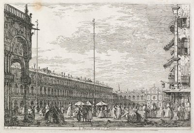 意见：检察官宫殿和圣吉米宁教堂，威尼斯，1735-1746年。 作者 乔瓦尼·安东尼奥运河（Canaletto）
