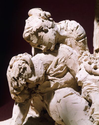 安东尼奥·卡诺瓦 (1757-1822) 对基督的哀悼，粘土模型，细节 作者 安东尼奥·卡诺瓦