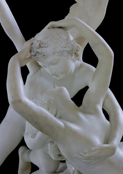 灵魂由123192的丘比特大理石细节亲吻复活 作者 Antonio Canova