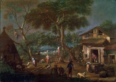 意大利风景，c1750-1795 作者 安东尼奥·迪齐亚尼（Antonio Diziani）