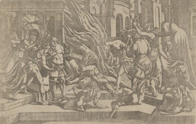 焚烧尸体，1540-45。 作者 安东尼奥·范图齐