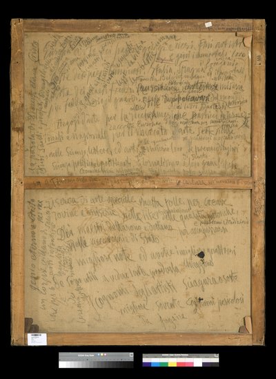 背面的绘画反射，1918-20 作者 安东尼奥·曼奇尼