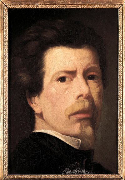 自画像。 Antonio Maria Esquivel y Suarez de Urbina (1806-1857) 的绘画。 布面油画 作者 AntonioMaríaEsquivel ySuárezde Urbina