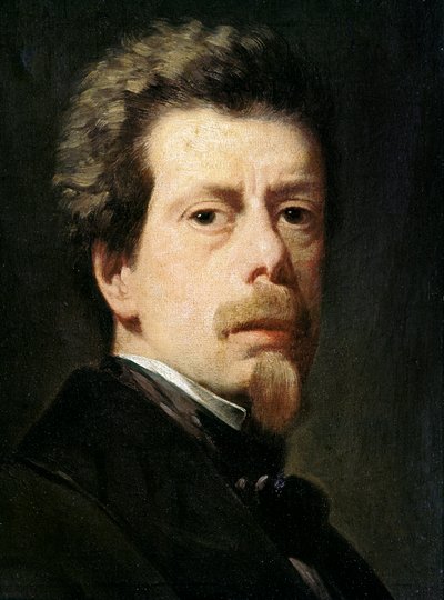 艺术家自画像。 Antonio Maria ESQUIVEL Y SUAREZ DE URBINA（1806-1857）的绘画，约。 1856 年 布面油画 马德里，普拉多博物馆。 作者 AntonioMaríaEsquivel ySuárezde Urbina