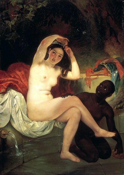 沐浴Bathsheba，1832年。 作者 安东尼奥·莫利纳里