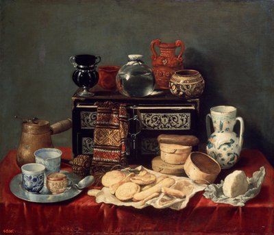 静物与乌木胸部，1652年。 作者 安东尼奥·佩雷达·萨尔加多