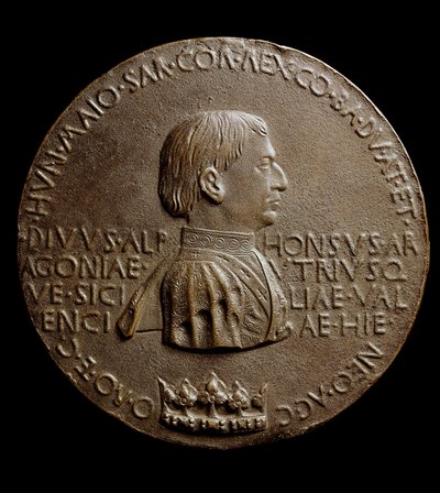 阿拉贡的阿方索五世（Alfonso the Magnanimus或大帝）的奖章。意大利语为Alfonso il magnanimo或Alfonso V di Aragona 作者 安东尼奥·皮萨内洛