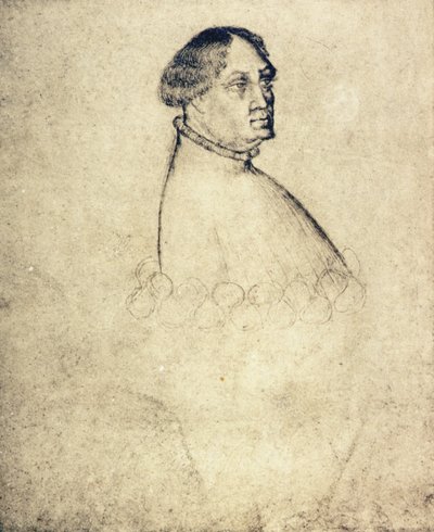 Giangaleazzo Visconti（1351-1402）的肖像（粉笔在纸上） 作者 安东尼奥·皮萨内洛
