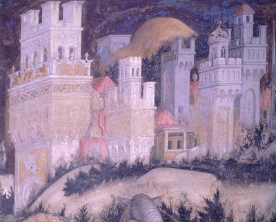 圣乔治和公主，炮台，安东尼奥-皮萨内罗（1395-1455），壁画，维罗纳圣安娜斯塔西娅大教堂，维罗纳 作者 安东尼奥·皮萨内洛
