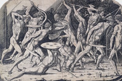 大力神和巨人，c.1475-80 作者 安东尼奥·波莱尤洛