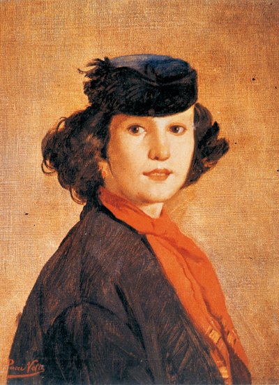 妻子的肖像（Nerina Badioli），安东尼奥-普契内利，布面油画，约1866年，54x42厘米 作者 安东尼奥·普契内利