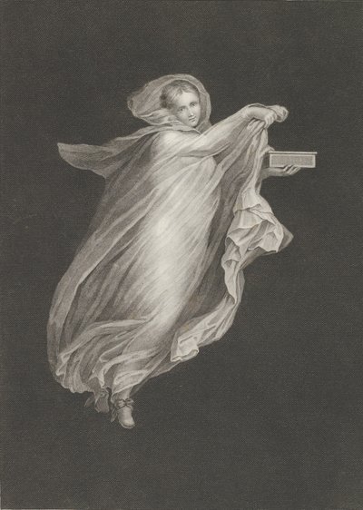 一个身穿连帽披肩的女郎，左手拿着一个盒子，镶嵌在...，约1795-约1820年。 作者 安东尼奥·里恰尼