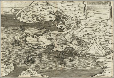 Antonio Salamanca 1538 Il Vero Disegnio In Sui Propio Luogho Ritratto Del In Felice Paese Di Posuolo Quale E. M. 60 et del Monte di Nuovo Nato In Mare Et In Terra , , 29 de Setenbre 1538 作者 安东尼奥·萨拉曼卡