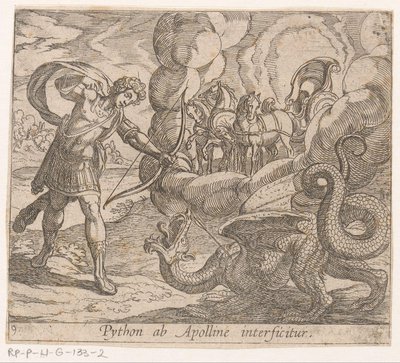 Apollo doodt Python
Python ab Apolline interficitur（物品标题）
Metamorphoseon sive transformationum（系列标题）
Metamorfosen van Ovidius（系列标题） 作者 安东尼奥·坦佩斯塔