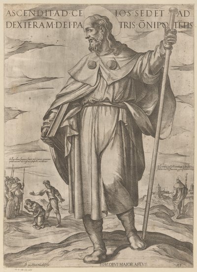圣雅各布大帝
Ascenditad celos sedet ad dexteram dei patris onipotetis（物上标题）
基督、玛利亚和使徒（系列标题） 作者 尼古拉·范·阿尔斯特