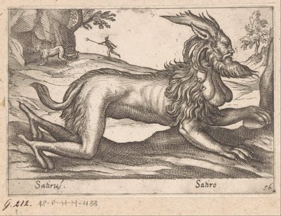 怪物
Satirus/ Satyr（物品上的标题）
Dieren en fabelwezens（系列名称）
Nova raccolta de li animali più curiosi del mondo（系列名称） 作者 安东尼奥·坦佩斯塔