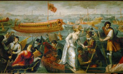 Einzug der Caterina Cornaro in Venedig 作者 安东尼奥·瓦西拉奇（Antonio Vassilacchi）
