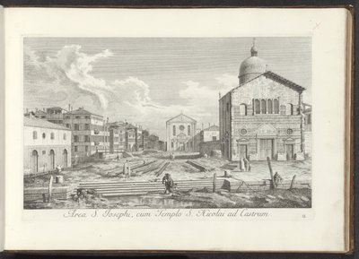 威尼斯卡斯特罗圣朱塞佩教堂景观
Area S. Josephi, cum Templo S. Nicolai ad Castrum（物体上的标题）
威尼斯的建筑和广场景观（系列标题）
Urbis Venetiarum prospectus celebriores, ex Antonii Canal tabulis 作者 卡纳莱托