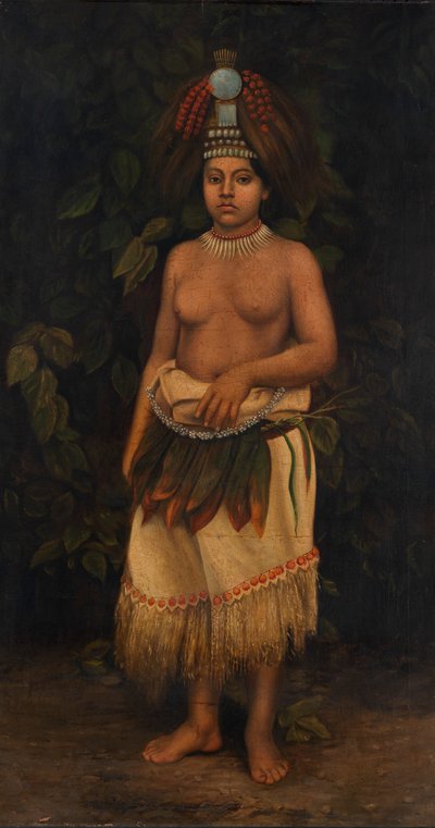 萨摩亚妇女，约1885-1899。 作者 安东尼奥·泽诺·辛德勒