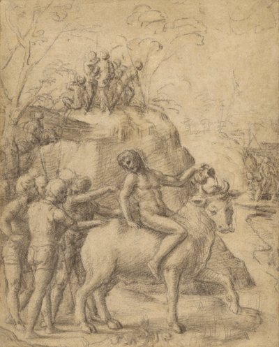 Correggio - 《骑牛的男子和其他人物》，83.GB.344 作者 安东尼奥·达·科雷焦