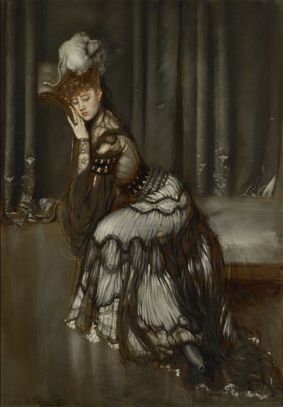 萨尔瓦多夫人肖像 安东尼奥-拉-甘达拉（1861-1917 年）的绘画作品 作者 Antonio de la Gandara