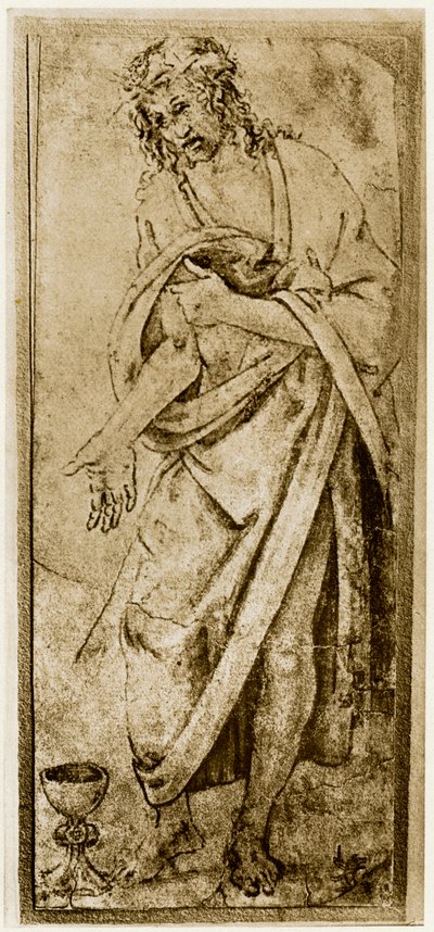基督与圣杯，1913年。 作者 安东尼奥·波莱尤洛