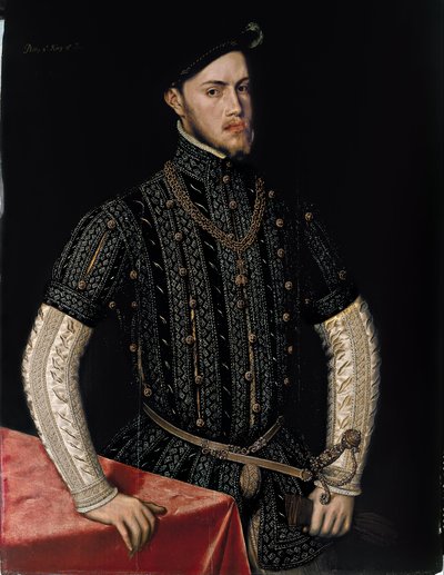 西班牙文  Retrato de Felipe II 菲利普二世肖像 作者 安东尼·莫尔