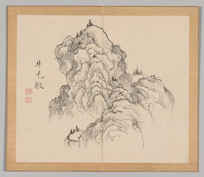 Ikeno Taiga之后的景观研究双专辑，第1卷，第16叶，18世纪。 作者 青木宿也