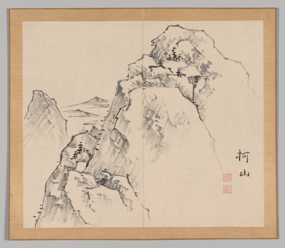 Ikeno Taiga之后的景观研究双专辑，第18卷，第27卷，18世纪。 作者 青木宿也