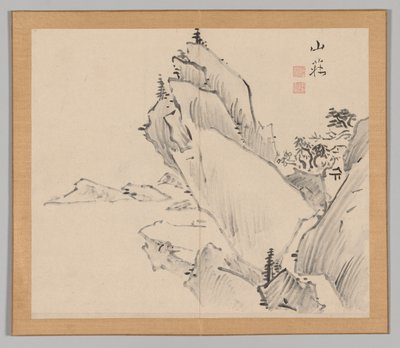 Ikeno Taiga之后的景观研究双专辑，第18卷第1叶30世纪。 作者 青木宿也