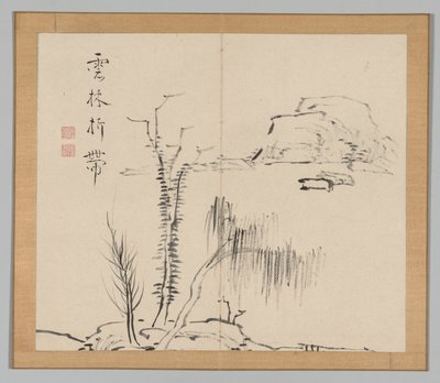 仿照池野大贺的风景研究双册，第二卷第16页，18世纪。 作者 青木宿也
