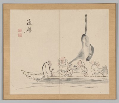 Ikeno Taiga之后的景观研究双专辑，第2卷，第28页，第18世纪。 作者 青木宿也