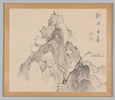 Ikeno Taiga之后的景观研究双专辑，第2卷，第2叶，18世纪。 作者 青木宿也