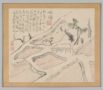 Ikeno Taiga之后的景观研究双专辑，第2卷，第35页，18世纪。 作者 青木宿也