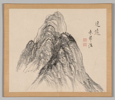 Ikeno Taiga之后的景观研究双专辑，第2卷，第3页，18世纪。 作者 青木宿也