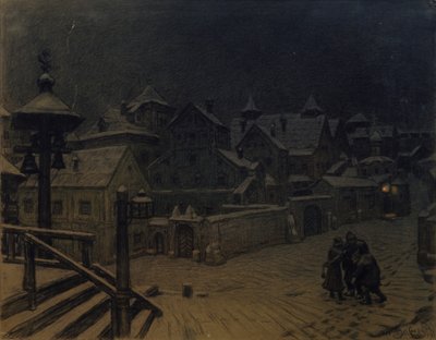睡着的博伊尔豪宅，1918年 作者 阿波利纳里（Apollinari Mikhailovich Vasnetsov）