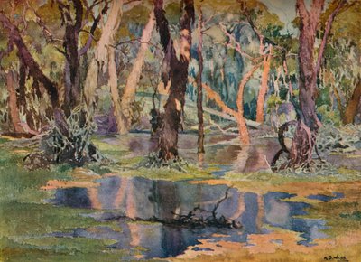昆丹宁池》，约1927年 作者 阿奇博尔德·伯特伦·韦伯