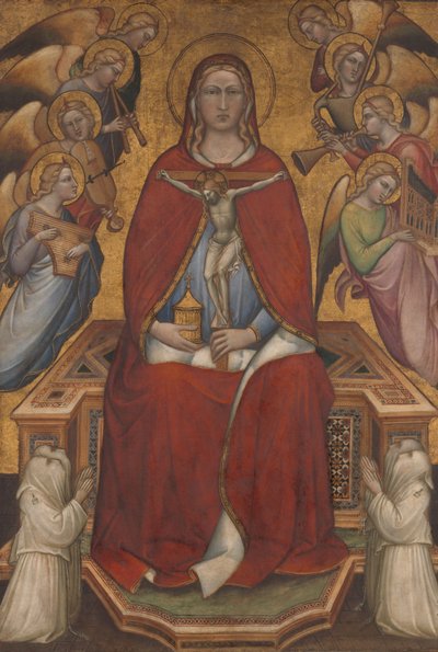 圣玛丽玛格达伦持有耶稣受难像，c.1395-1400 作者 阿雷蒂诺（Aretino）Luca Spinello或Spinelli