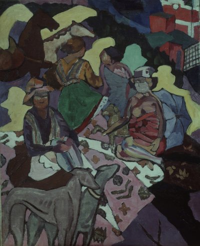 在海边，1915-1916年 作者 阿里斯塔克（Aristarkh Vasilievic Lentulov）